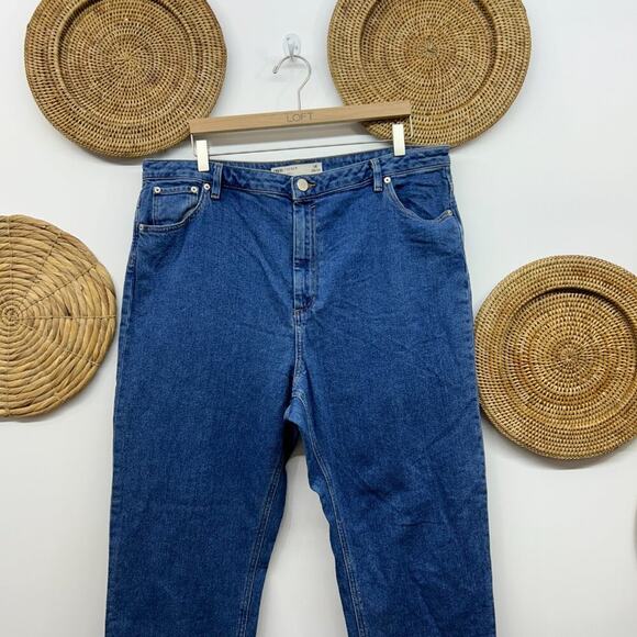 ASOS Dark Blue Denim High Waist High Rise Jeans Plus Size 24 - Picture 3 of 5